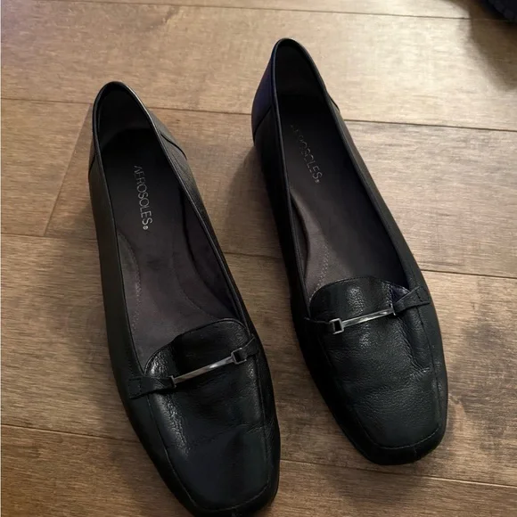 aerosoles black dress shoes Casta Black Patent Faux Leather Mid Heel Pump – Aerosoles main image 1